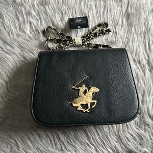 Beverly Hills Polo Club Handbag Black Purse Shoulder Bag